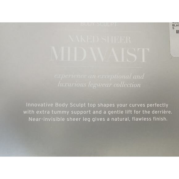 Nordstrom body sculpt Naked Sheer Mid Waist black size small pantyhose - Picture 4 of 4
